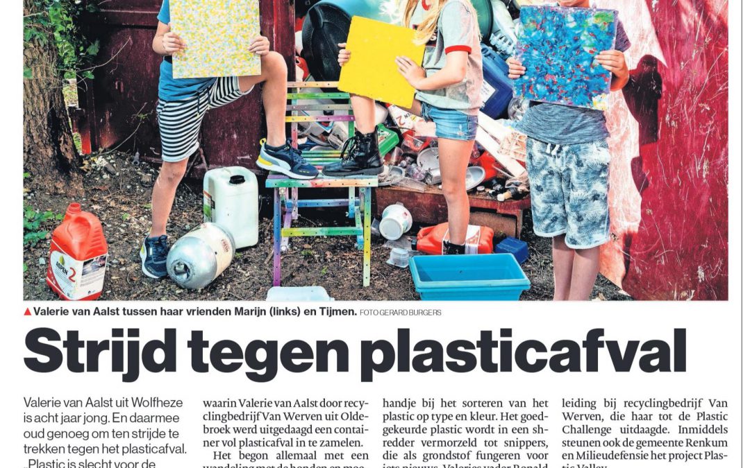 Achtjarige Valerie start project recyclen van plastic